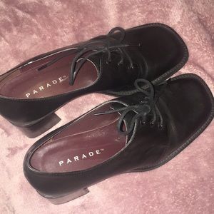 Vintage square toe lace ups